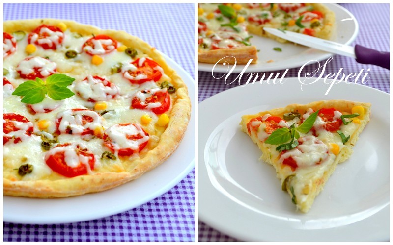 Mozzarella peynirli pizza kaşarlı pizza,pizza tarifleri,kolay pizza