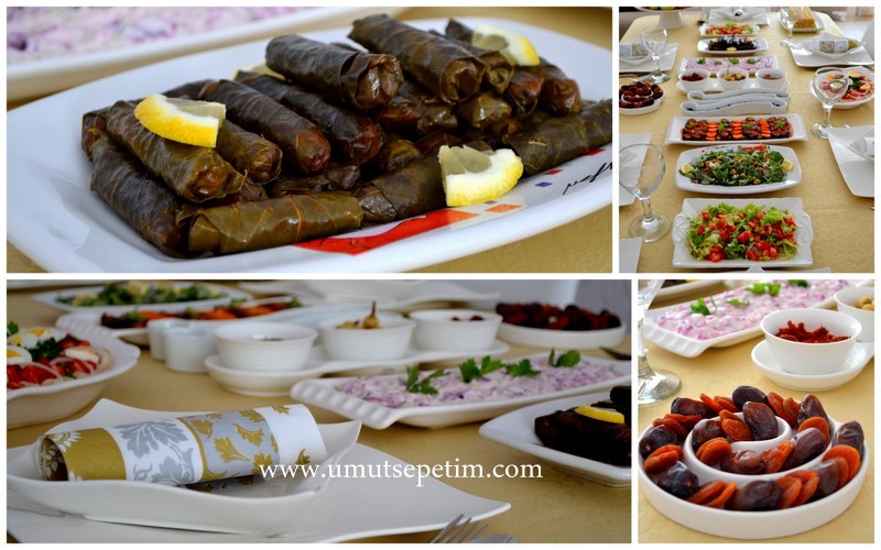 Davet sofraları hurmanın faydaları,kuru kayısı,ramazan sofrası,zetinyağlı yaprak sarması